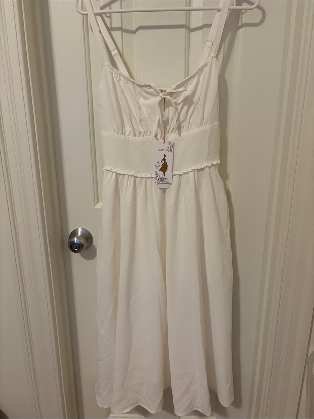 White Sleeveless Midi Dress - Classic Dress